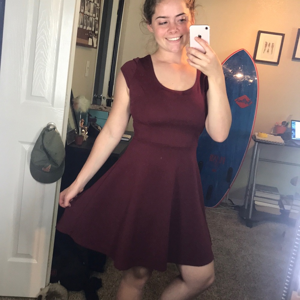 Burgundy dress
